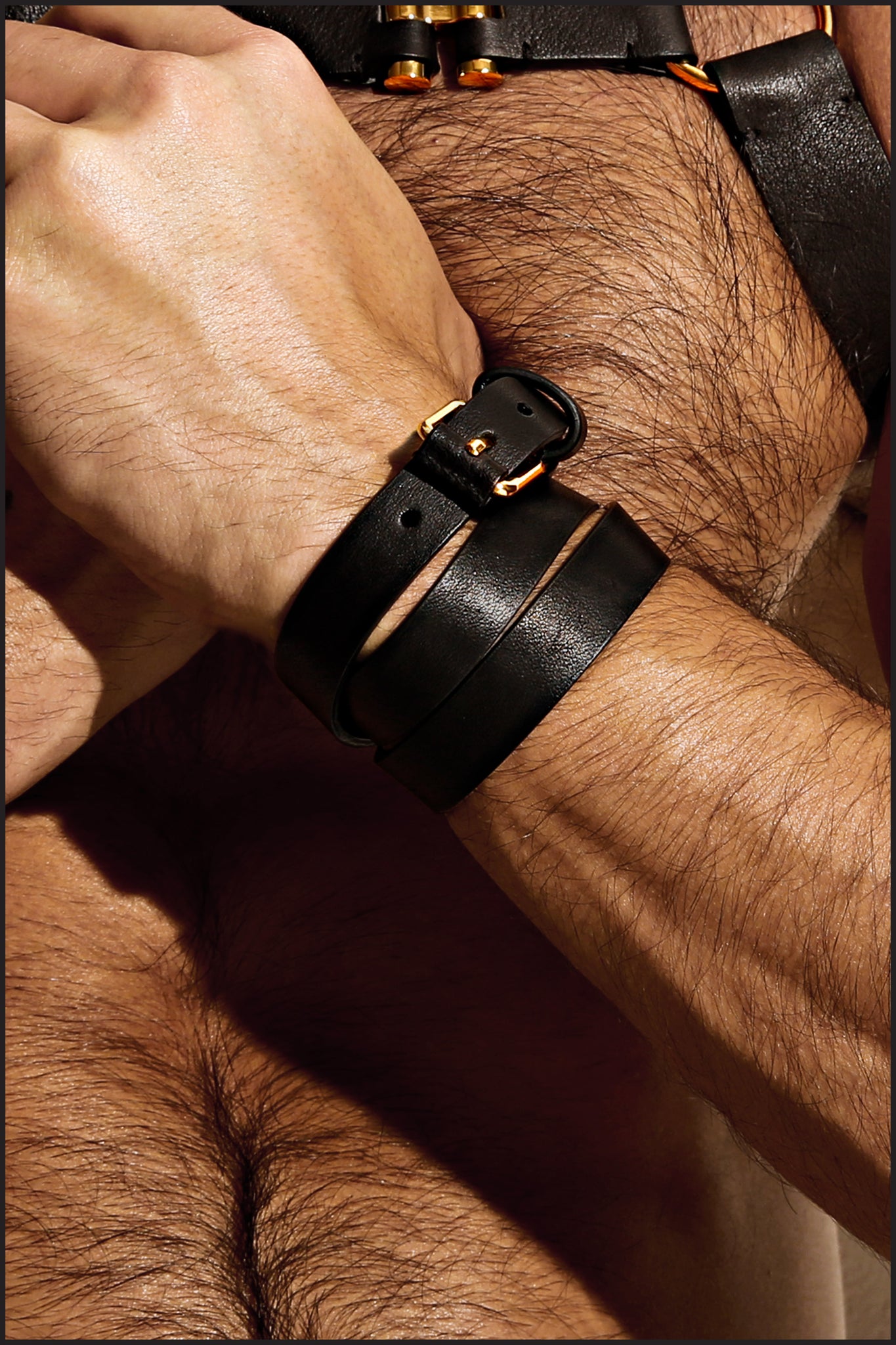 Charlie by Matthew Zink Mens Leather Triple Cuff