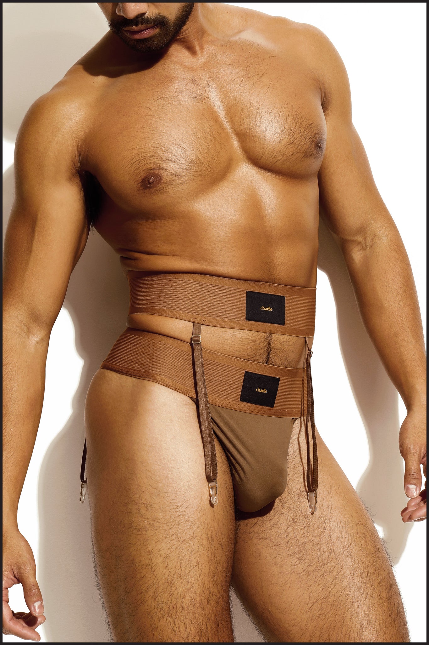 Charlie by matthew zink mens underwear  wood series suspender belt –  Charlie By Matthew Zink