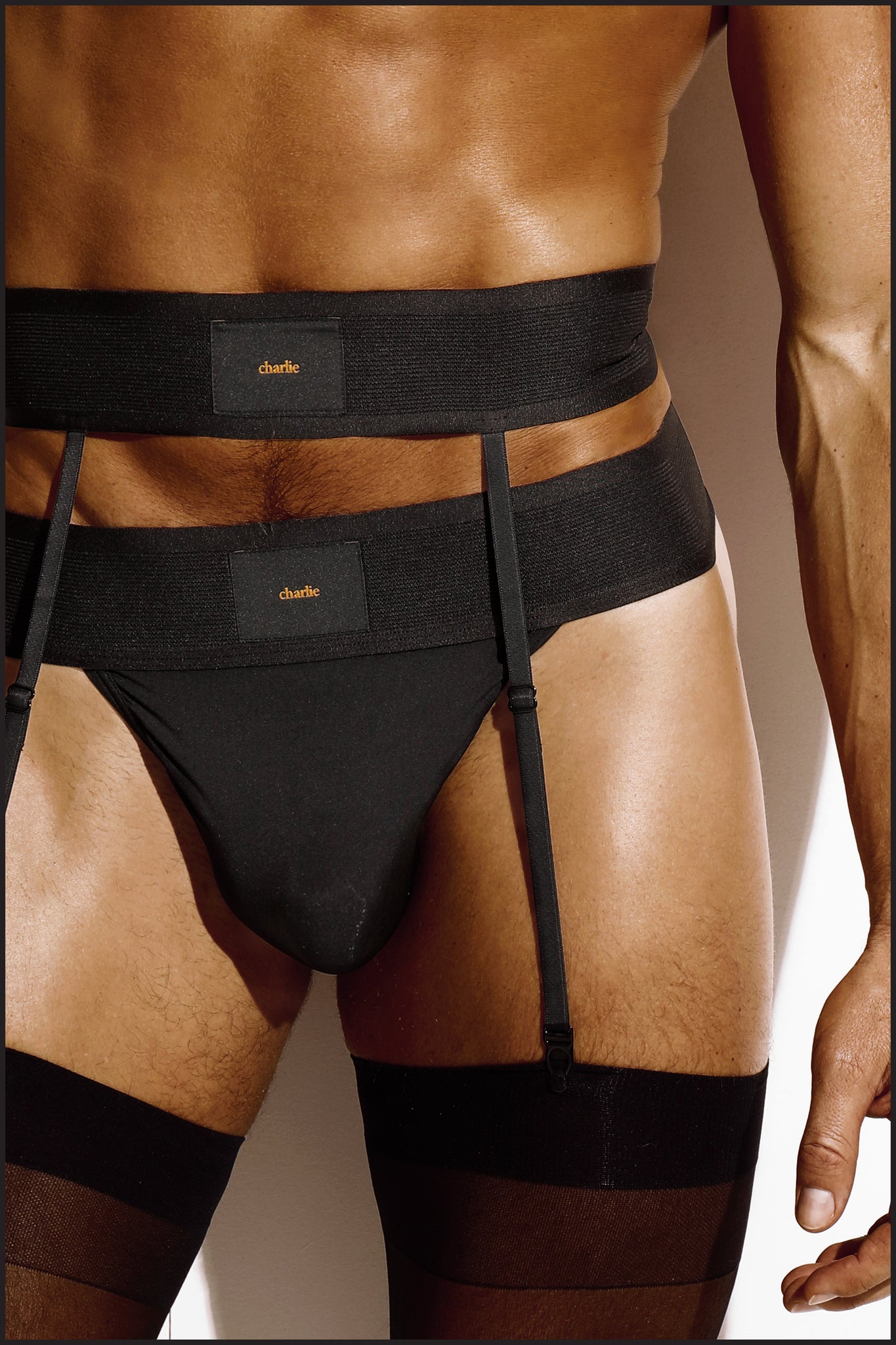 Charlie by Matthew Zink Noir Underwear Suspender Belt