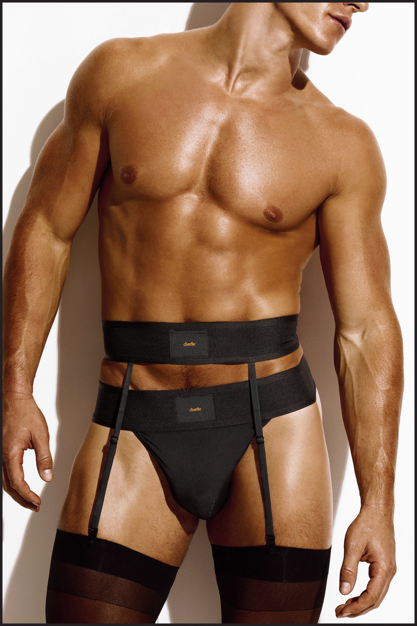 Charlie by Matthew Zink Noir Underwear Suspender Belt