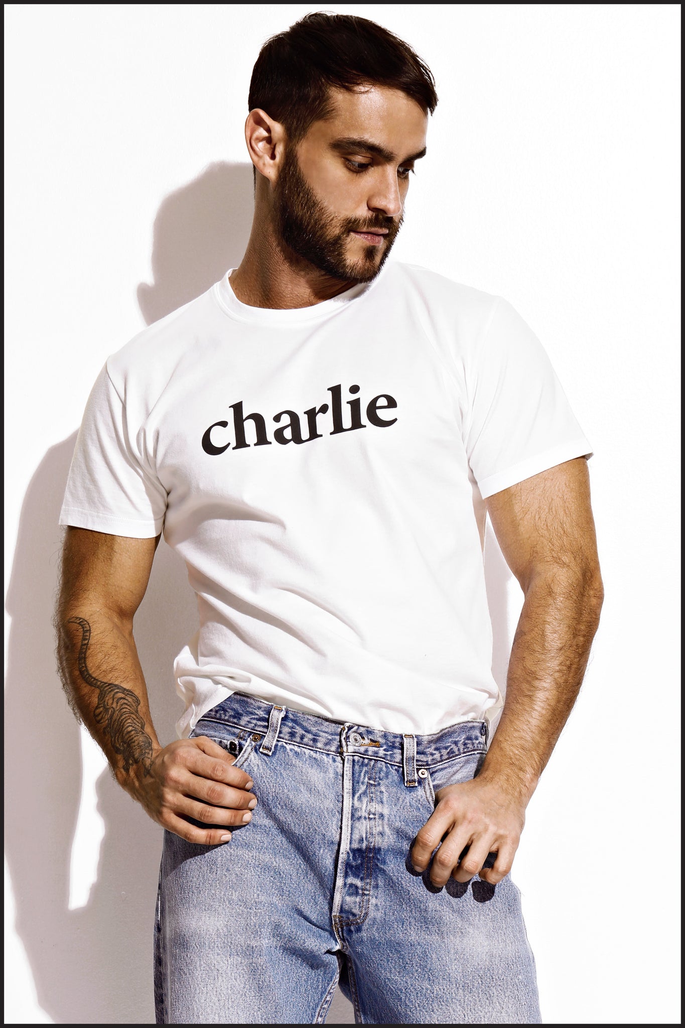 Charlie by Matthew Zink Mens Apparel Perfect Logo Tee Shirt