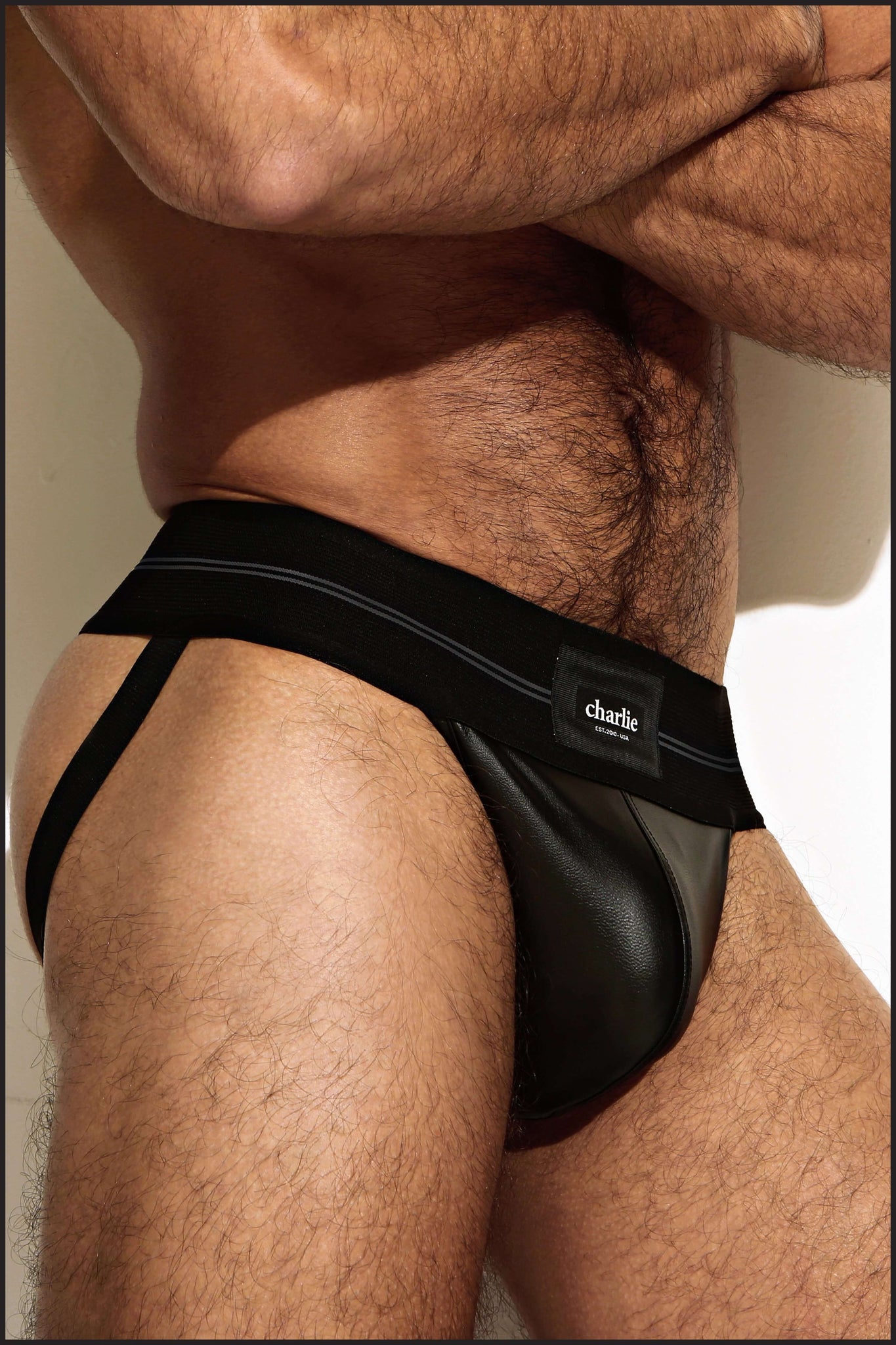 Charlie by Matthew Zink Mens Underwear Leather Pro Jock Strap